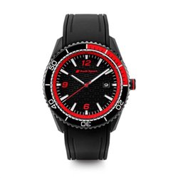 Montre Audi Sport noire et rouge