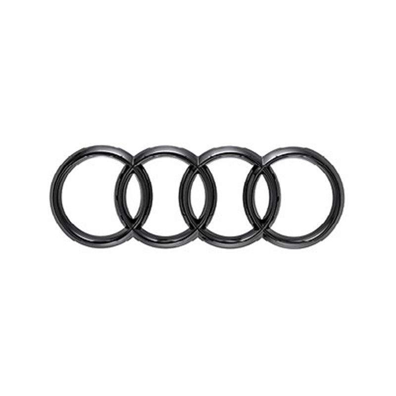 Monogramme noire anneaux AUDI. Arriere.