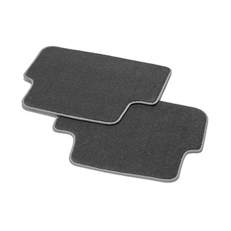 Jeu de tapis textile arrière noir et gris