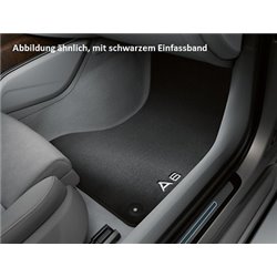 Jeu de tapis textile avant noir et gris pour A6 à partir de 2019