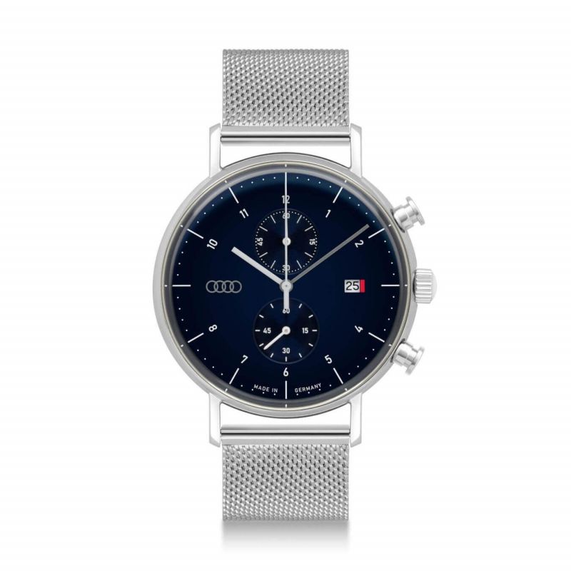 Montre Audi grise et bleue