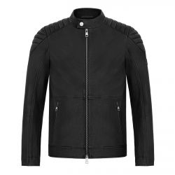 veste en cuir AUDI noire