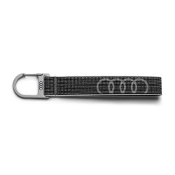Porte-clés Audi Q3 Argenté/noir - Avec Anneaux Audi En Relief Et Gravure Q3