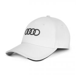 Casquette Audi blanche anneaux 3D