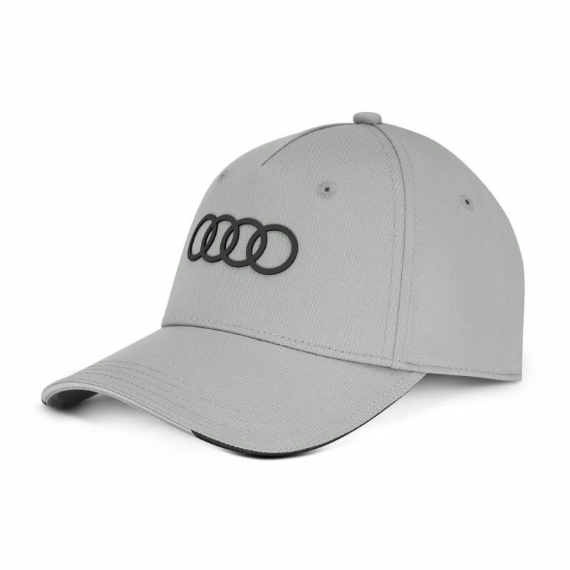 Casquette Audi grise anneaux 3D Casquette Audi grise anneaux 3D