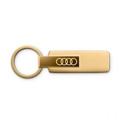 Porte-clés acier Audi doré