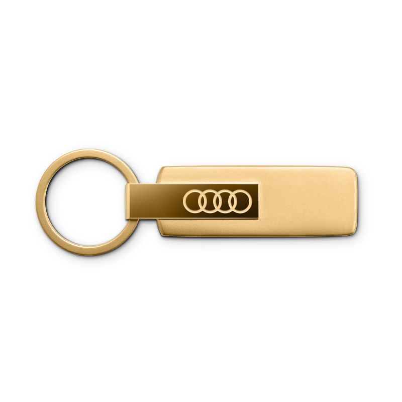 Porte-clés acier Audi doré