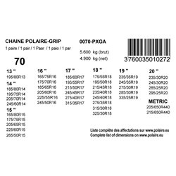 CHAINE POLAIRE GRIP 70