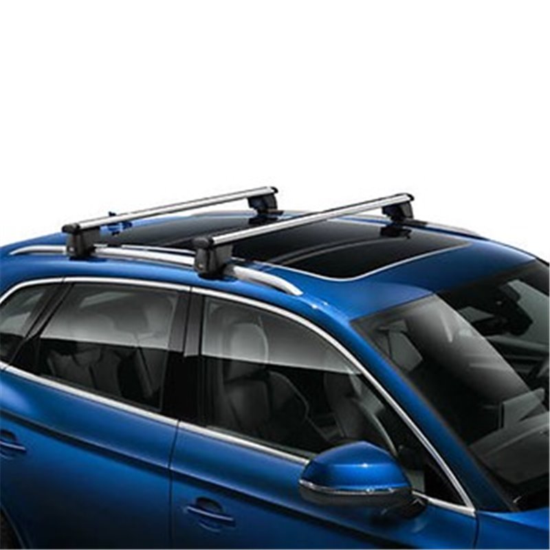  2 Pièces Voiture Barres de Toit pour Audi Q8 4MN 2018 2019,Barres  Transversales De Galerie de Toit de Voiture Rails Rack Porte-Bagages  Accessoires,Silver